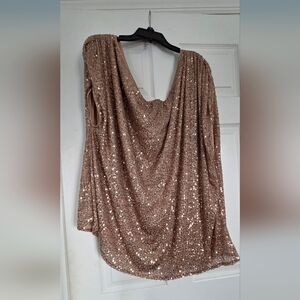 Torrid Gold Sequin Off The Shoulder Top